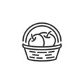 Harvest Basket line icon Royalty Free Stock Photo