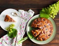 Harvest cake with grape