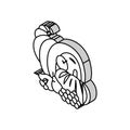 harvest cornucopia autumn season isometric icon vector illustration