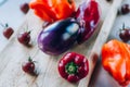 Harvest of different fresh vegetables from the garden Royalty Free Stock Photo