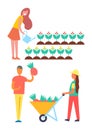 Harvest and Farmers Icons Set Vector Illustration