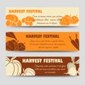 Harvest festival horizontal banners template Royalty Free Stock Photo