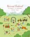 Harvest Festival Poster with Dates and People