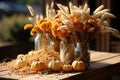 Harvest Festive Decor Outdoor decor celebrating autumn - stock photo concepts Royalty Free Stock Photo