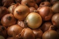 Harvest golden onion. Generate AI