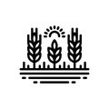 Black line icon for Harvest, wheat and cereal Royalty Free Stock Photo