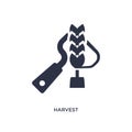 harvest icon on white background. Simple element illustration from farming and gardening concept Royalty Free Stock Photo