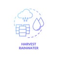 Harvest rainwater blue concept icon Royalty Free Stock Photo