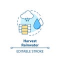 Harvest rainwater concept icon
