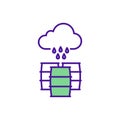 Harvest rainwater RGB color icon