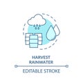 Harvest rainwater turquoise concept icon Royalty Free Stock Photo