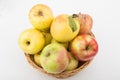Apple closeup. sweet apples. apple season Royalty Free Stock Photo