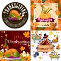 Harvest set, organic foods like fruit and vegetables, happy thanksgiving dinner background, vector illustration Royalty Free Stock Photo