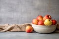 Harvest tones, apples on a wooden background Royalty Free Stock Photo