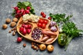 Harvest vegetables with herb kitchen garden Royalty Free Stock Photo