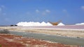 Harvested Salt on Dutch Caribbean Island of Bonaire Royalty Free Stock Photo