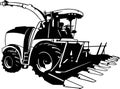 Harvester, Combine - Farm Tractor, farming vehicle - farming vehicle stencil