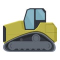 Harvester crawler icon cartoon vector. Work truck heavy