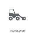 Harvester icon from Agriculture, Farming and Gardening collection. Royalty Free Stock Photo