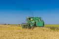 Harvester machine, harvest wheat field