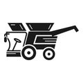 Harvester machine icon, simple style