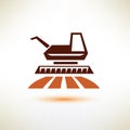 Harvester symbol, agriculture concept