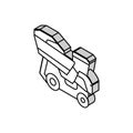 harvester tractor for olives isometric icon vector illustration