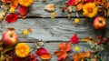 Harvesting the Beauty: A Vibrant Autumn Still Life collage for Thanksgiving Celebration Royalty Free Stock Photo