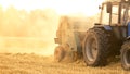 Harvesting cutting wheat.