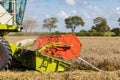 Harvesting grain in Pieterburen Groningen Royalty Free Stock Photo