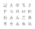 Harvesting line icons, signs, vector set, outline illustration concept