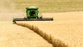 Harvesting a ripe Idaho wheat field