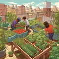 Harvesting a Rooftop Garden in the Heart of the City