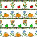 Harvesting seamless pattern