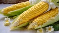 Harvesting Sunshine: A Cornucopia of Corn. Generative AI Royalty Free Stock Photo