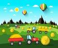 Harvesting Vector Landscape with Hay Balls