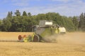 Harvesting Wheat with Claas Tucano 570 Combine Harvester