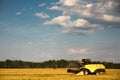 Harvesting wheat crop harvester