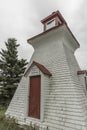 Harvey Bank, New Brunswick / Canada - October 9, 2016: The Anderson Hollow lighthouse is at Shipyard Park on Shepody Dam Road just