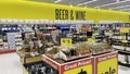 Harveys grocery store interior beer and wine section and displays