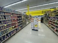 Harveys grocery store interior looking down hispanic aisle