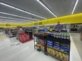Harveys grocery store interior soda displays wide view side store