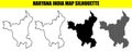 Haryana India map silhouette set featuring professional outlines solid black shapes and digital dotted vector designs Royalty Free Stock Photo