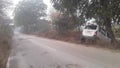Haryana India in village streets Road in accident
