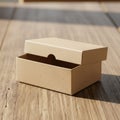 Has a natural grain pattern with warm tones and the box s shadow Royalty Free Stock Photo