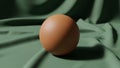 Has visible folds and a soft appearance contrasting with the sphere s Royalty Free Stock Photo