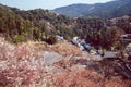 Hasedera temple and town view at spring in Nara, japan