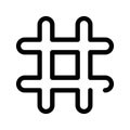 Hash Sign Icon Vector Symbol Design Illustration