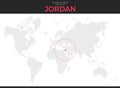 Hashemite Kingdom of Jordan Location Map Royalty Free Stock Photo