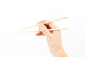 Hashi in hand Royalty Free Stock Photo